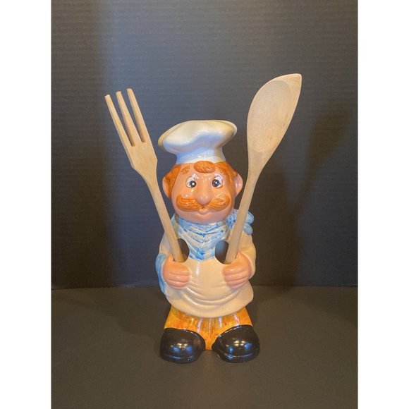 Source Unknown Kitchen Vintage Ceramic Chef Utensil Holder Poshmark